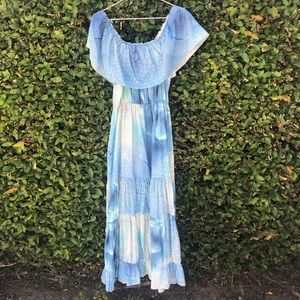 Blue Patterned Maxi